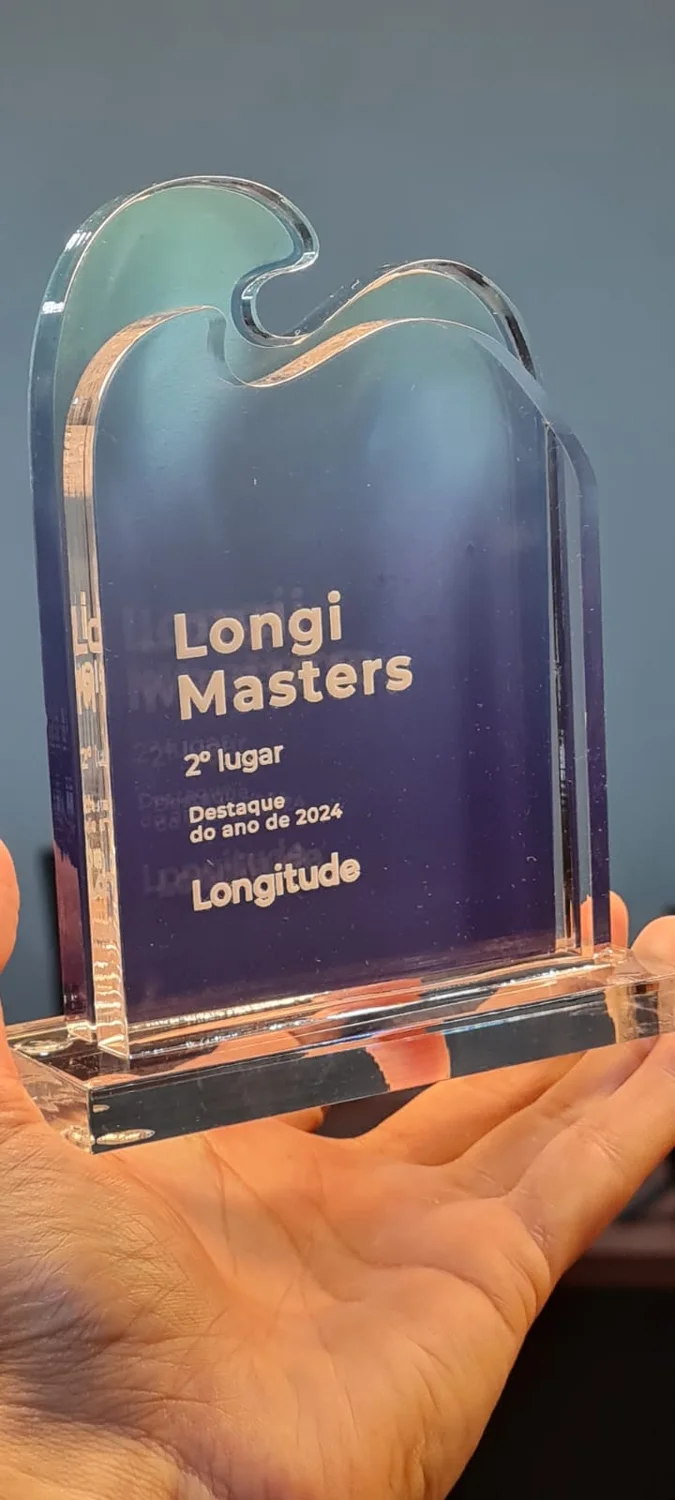 Troféu Longi Masters em acrílico